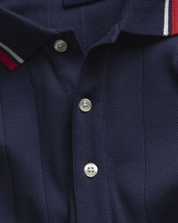 Rugger de manga curta canelado