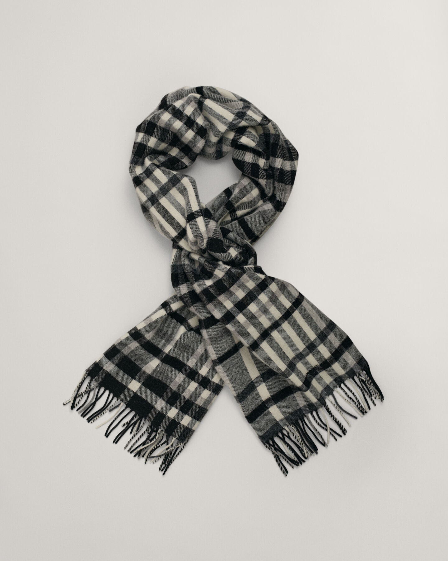 Cachecol com padrão de xadrez