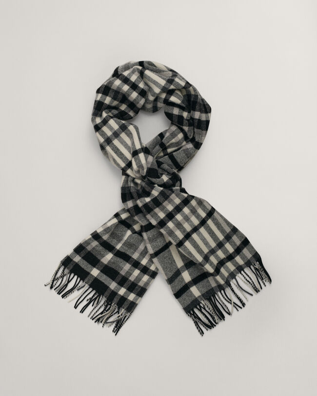 Cachecol com padrão de xadrez