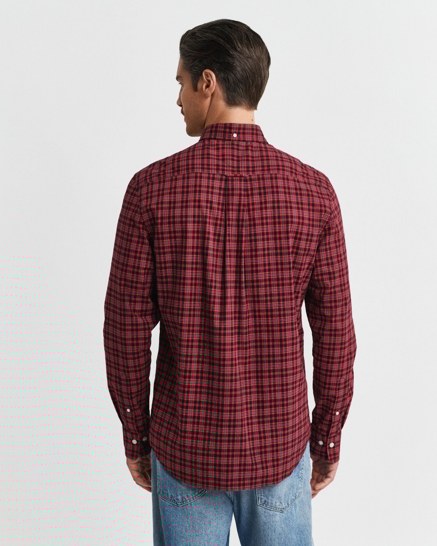 Camisa em popelina com padrão de xadrez Classic regular fit