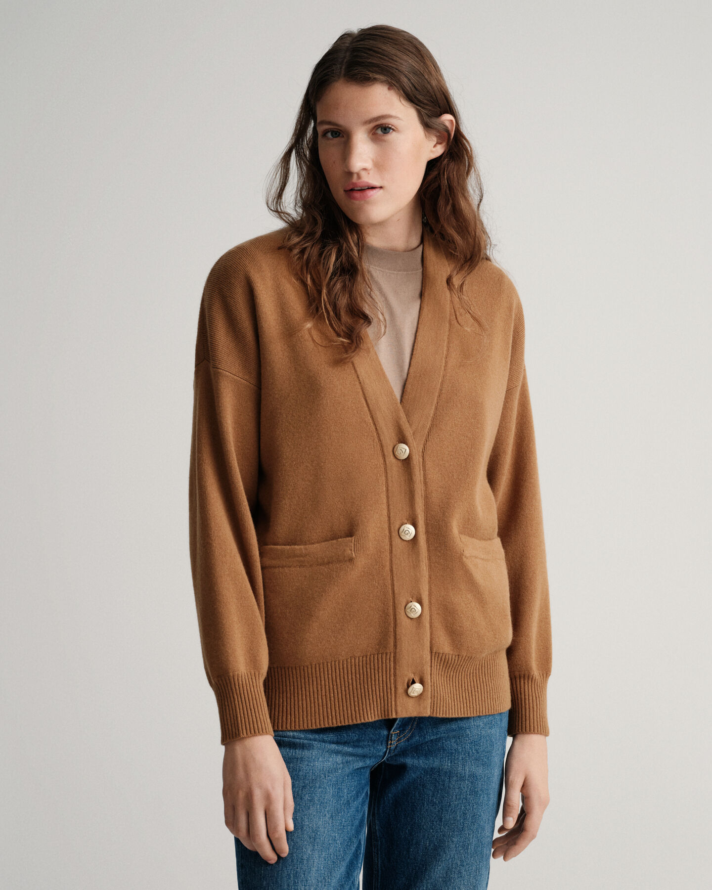 Casaco de malha liso oversized