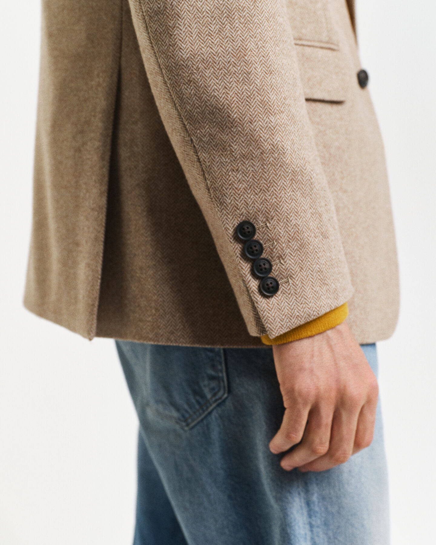 Blazer de fato Herringbone