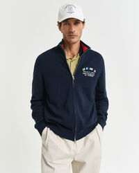 Casaco de malha com fecho de correr Nautical Flags