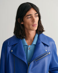 Casaco de couro colorido