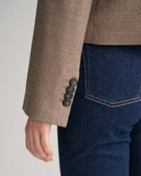 Casaco tipo blazer curto em lã