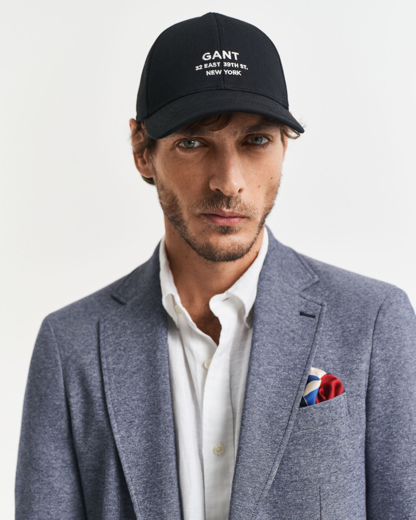 Blazer em jersey com dois tons slim fit