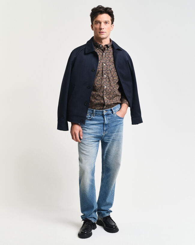 Camisa estampada com padrão Paisley regular fit