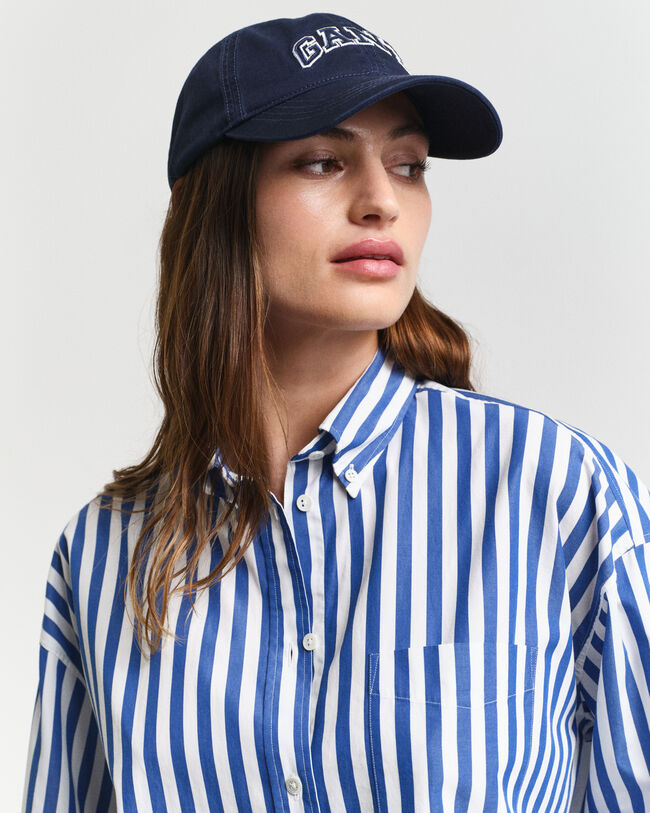Camisa em popelina às riscas Classic oversized
