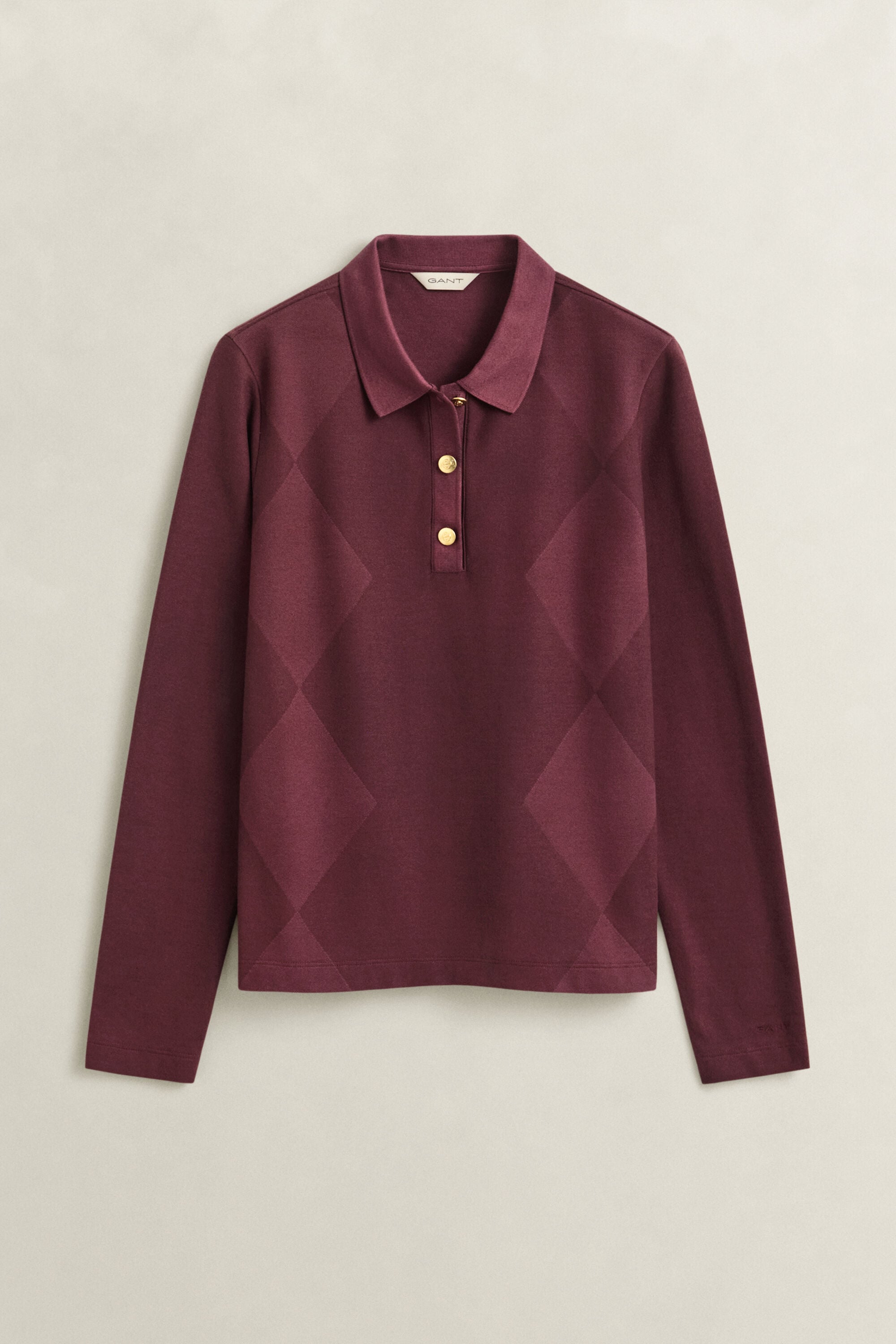 Polo com mangas compridas Argyle