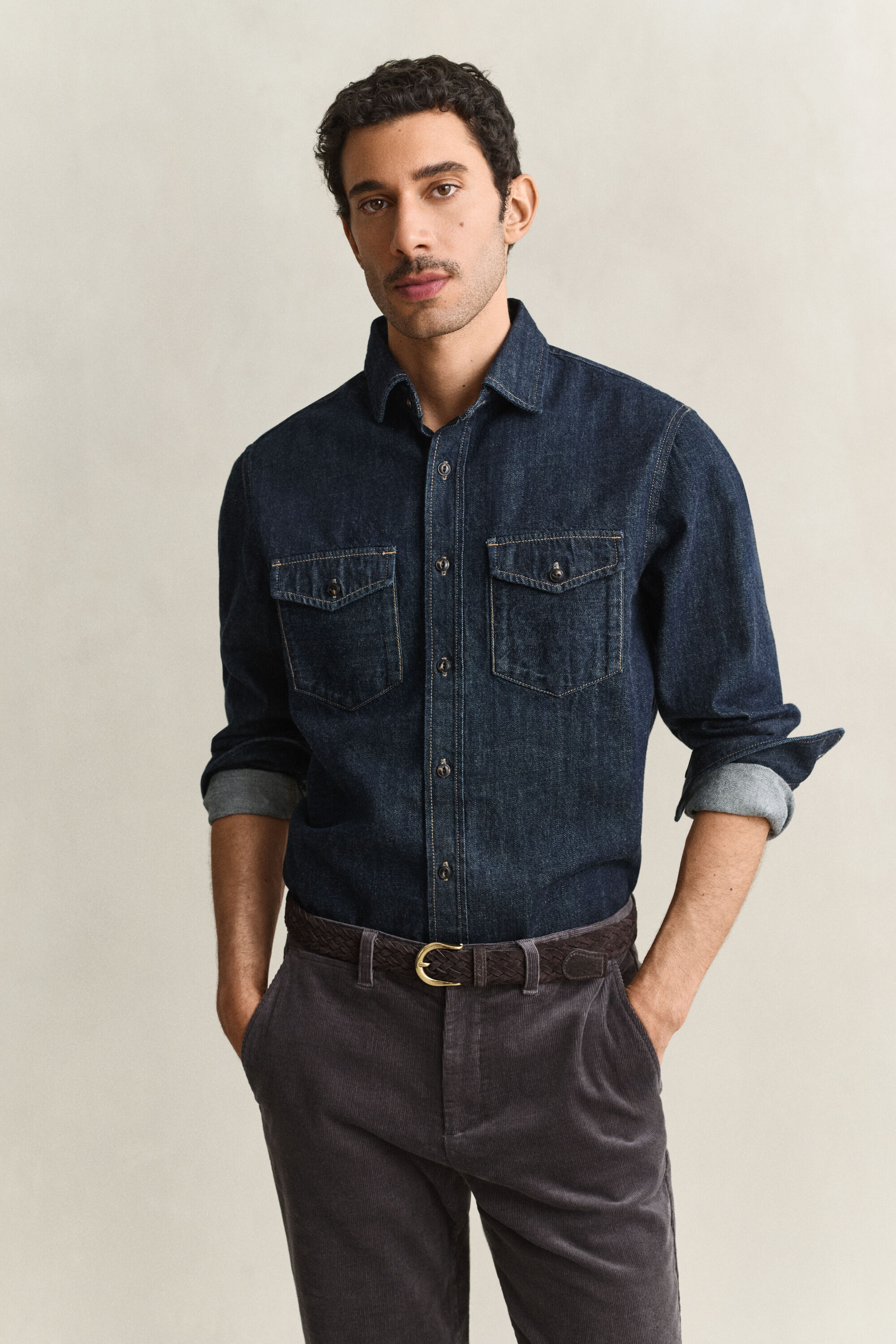 Camisa de ganga Selvedge