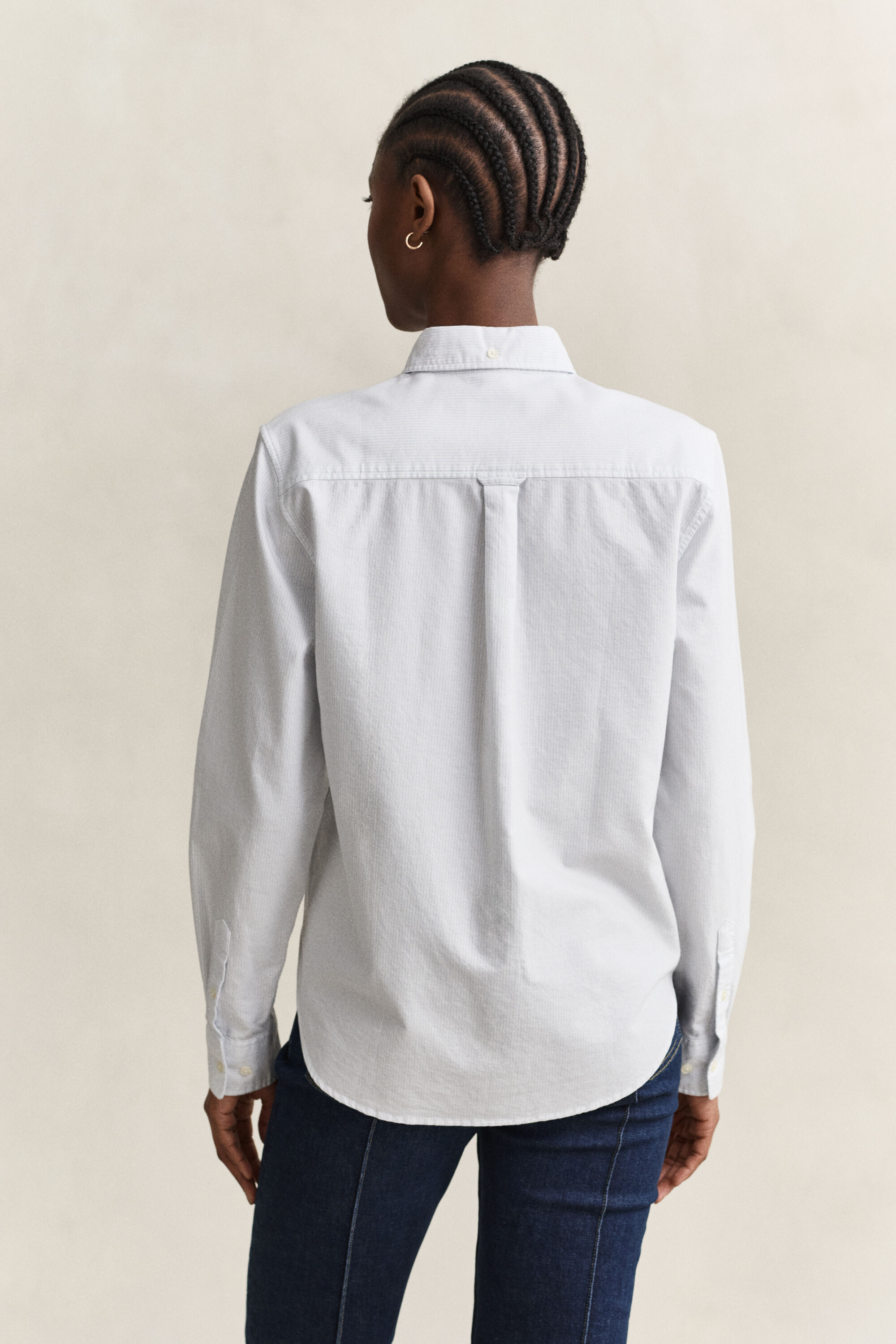 Camisa Oxford às riscas Classic