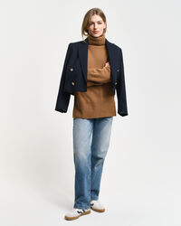 Camisola de gola alta Herringbone Detail