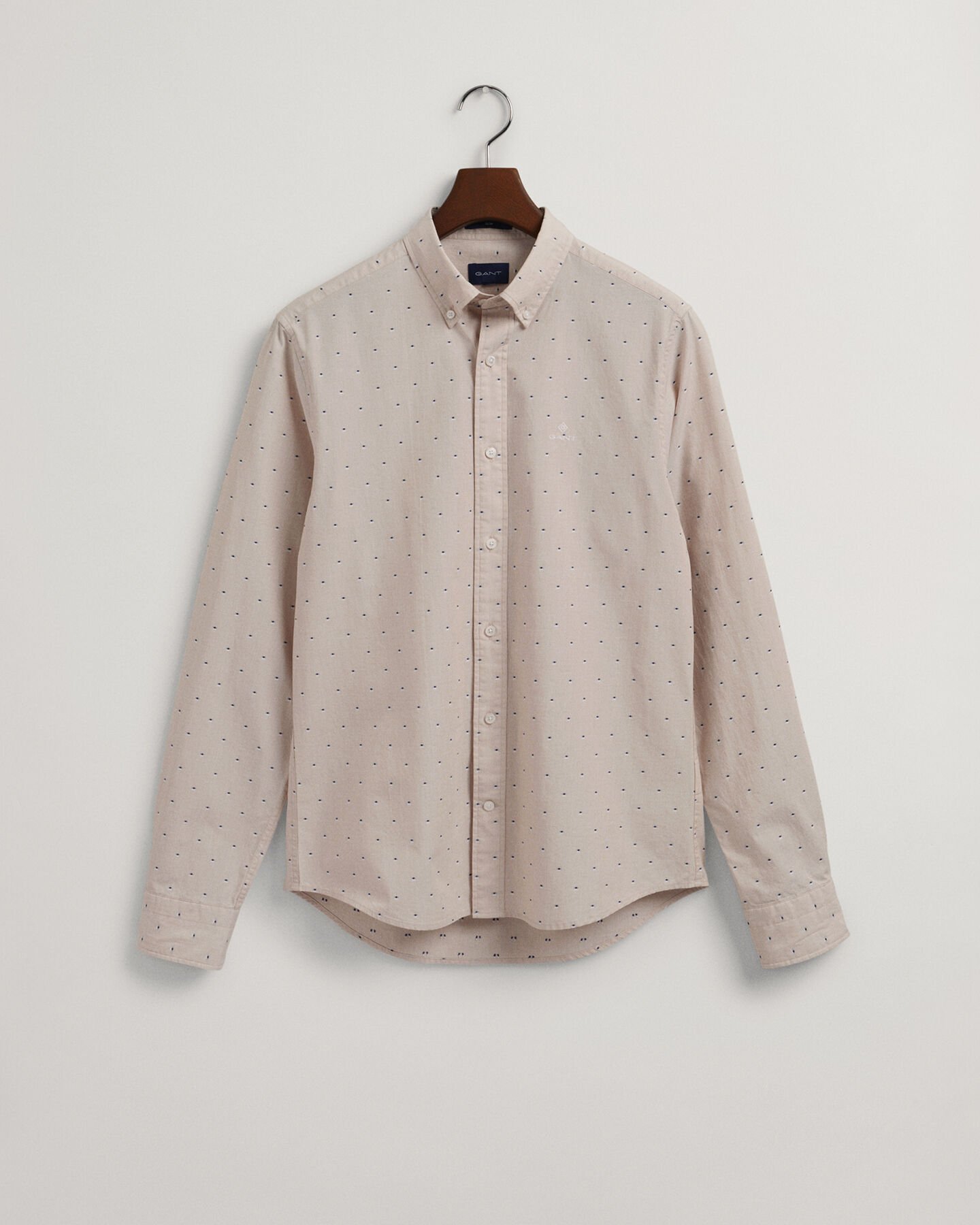 Camisa &agrave;s bolinhas Dobby slim fit