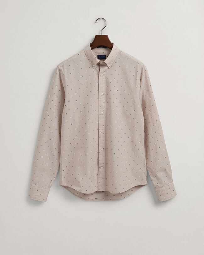 Camisa &agrave;s bolinhas Dobby slim fit