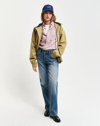 Camisa Oxford cl&aacute;ssica &agrave;s riscas regular fit