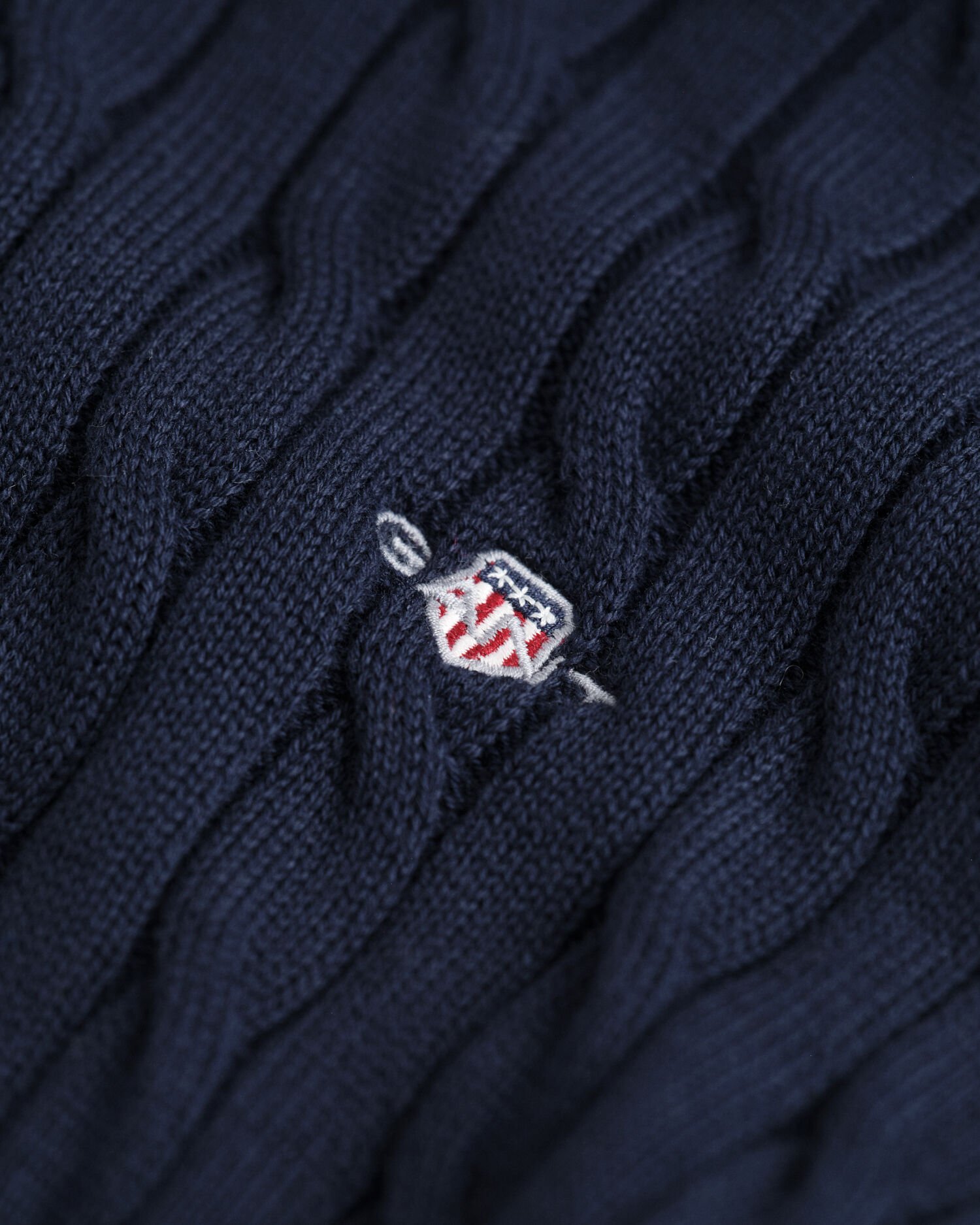 Camisola com decote redondo em malha entrançada de algodão Shield Teens