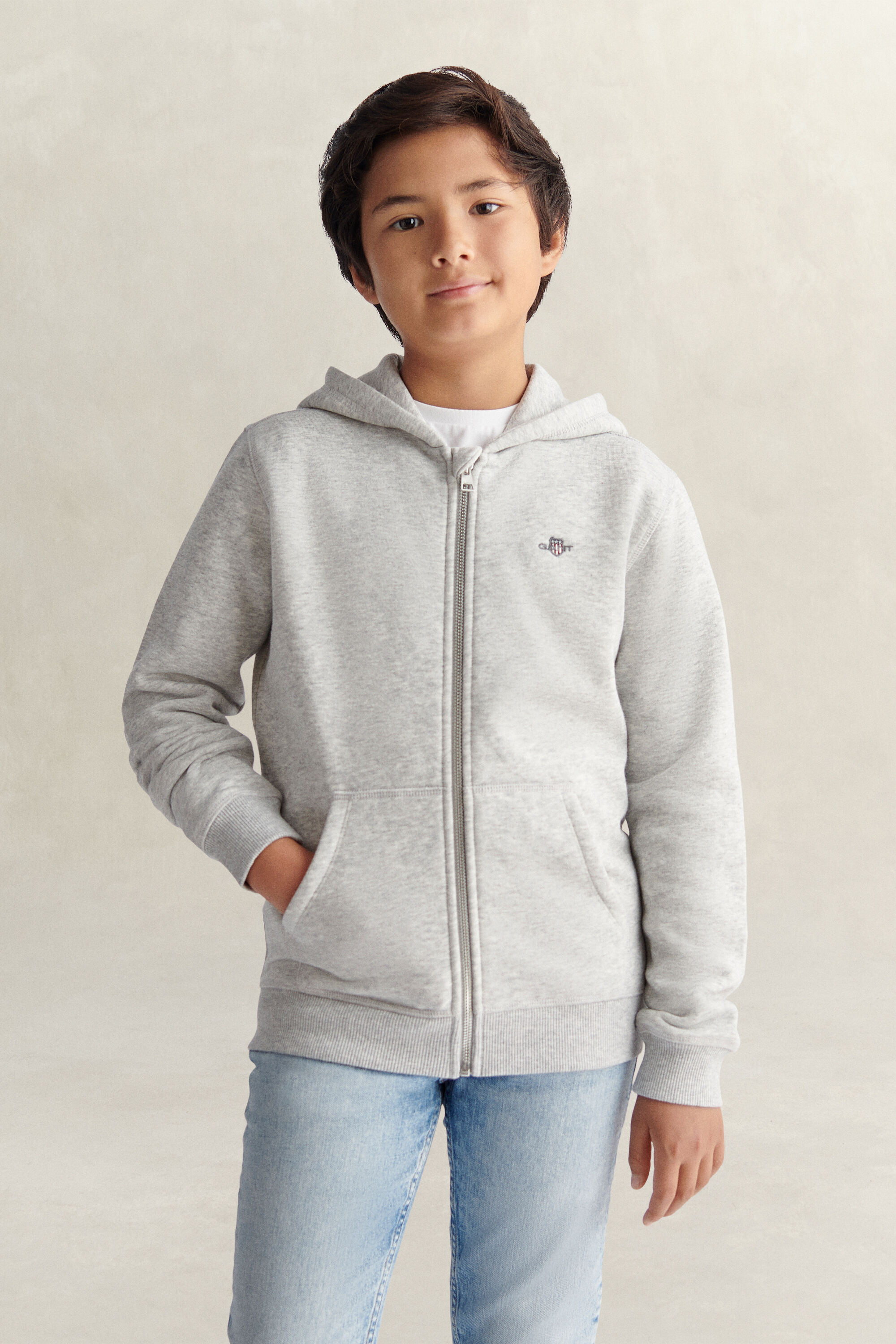 Sweatshirt com capuz e fecho de correr Shield Teens