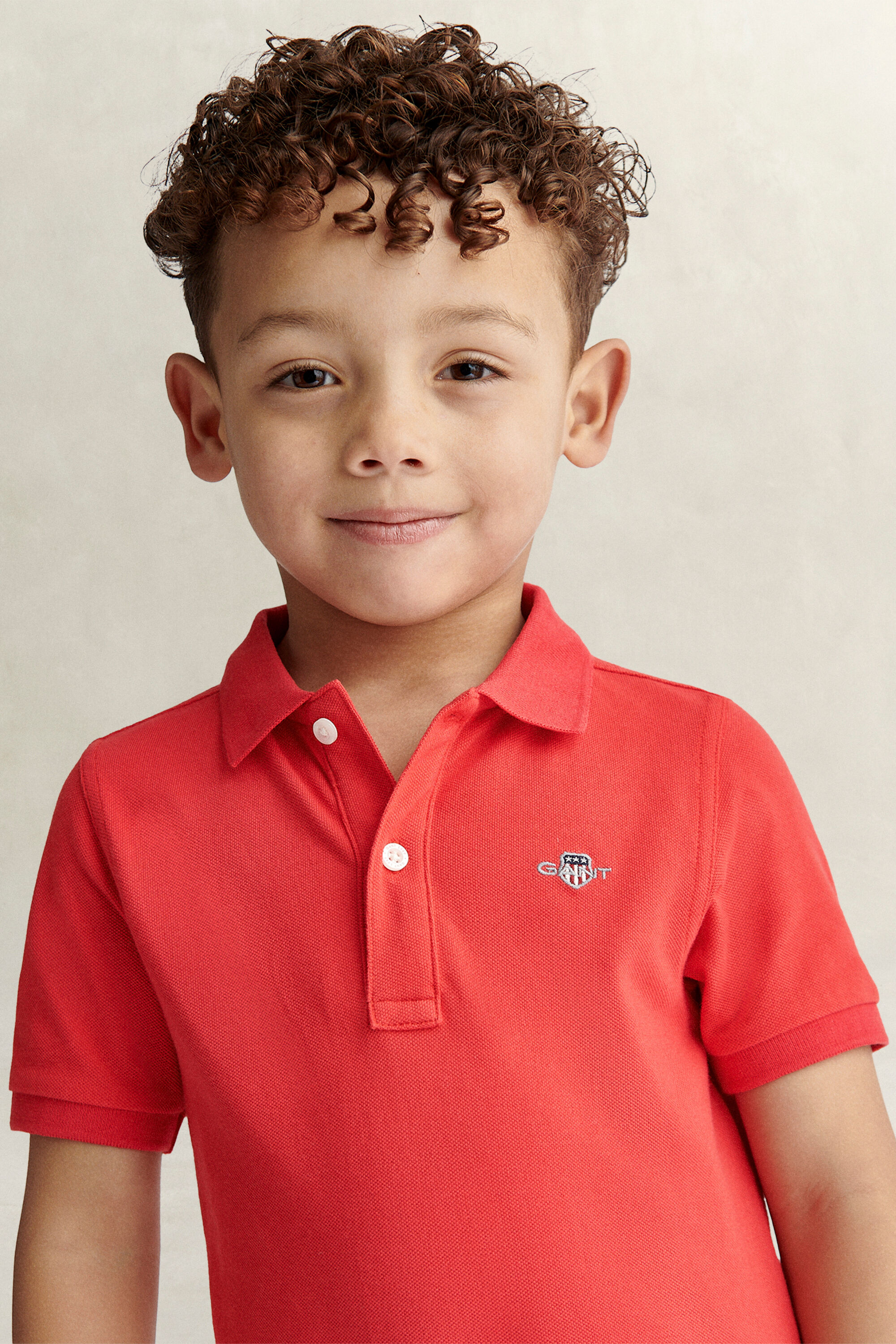 Polo em algodão piqué Shield Kids