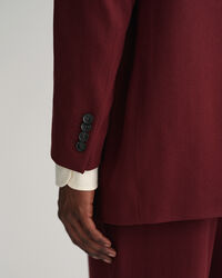 Blazer de fato em sarja de lã oversized