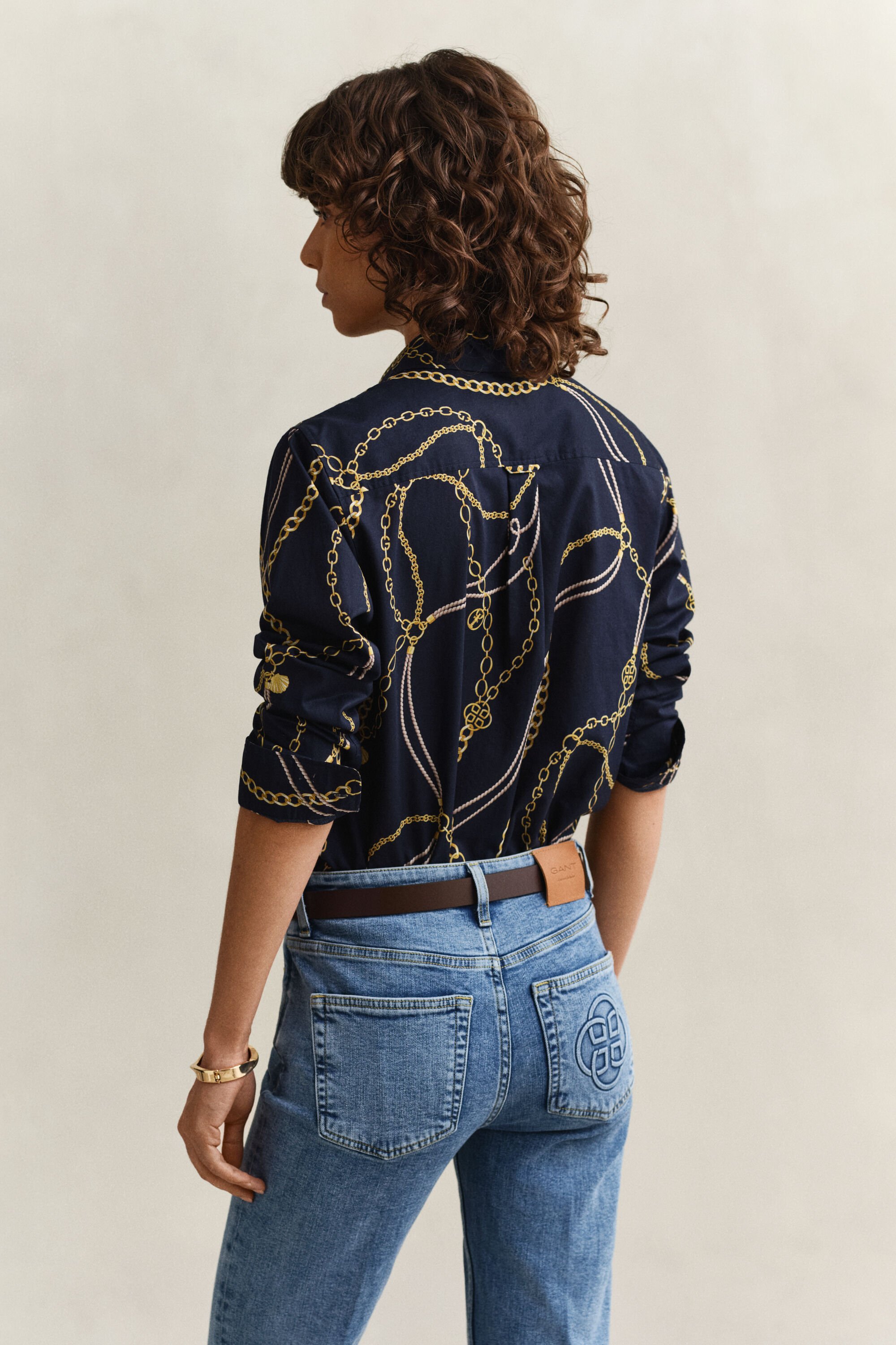 Camisa em voile de algodão