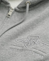 Sweatshirt com capuz e fecho Tonal Shield