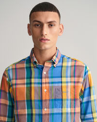 Camisa colorida Madras regular fit