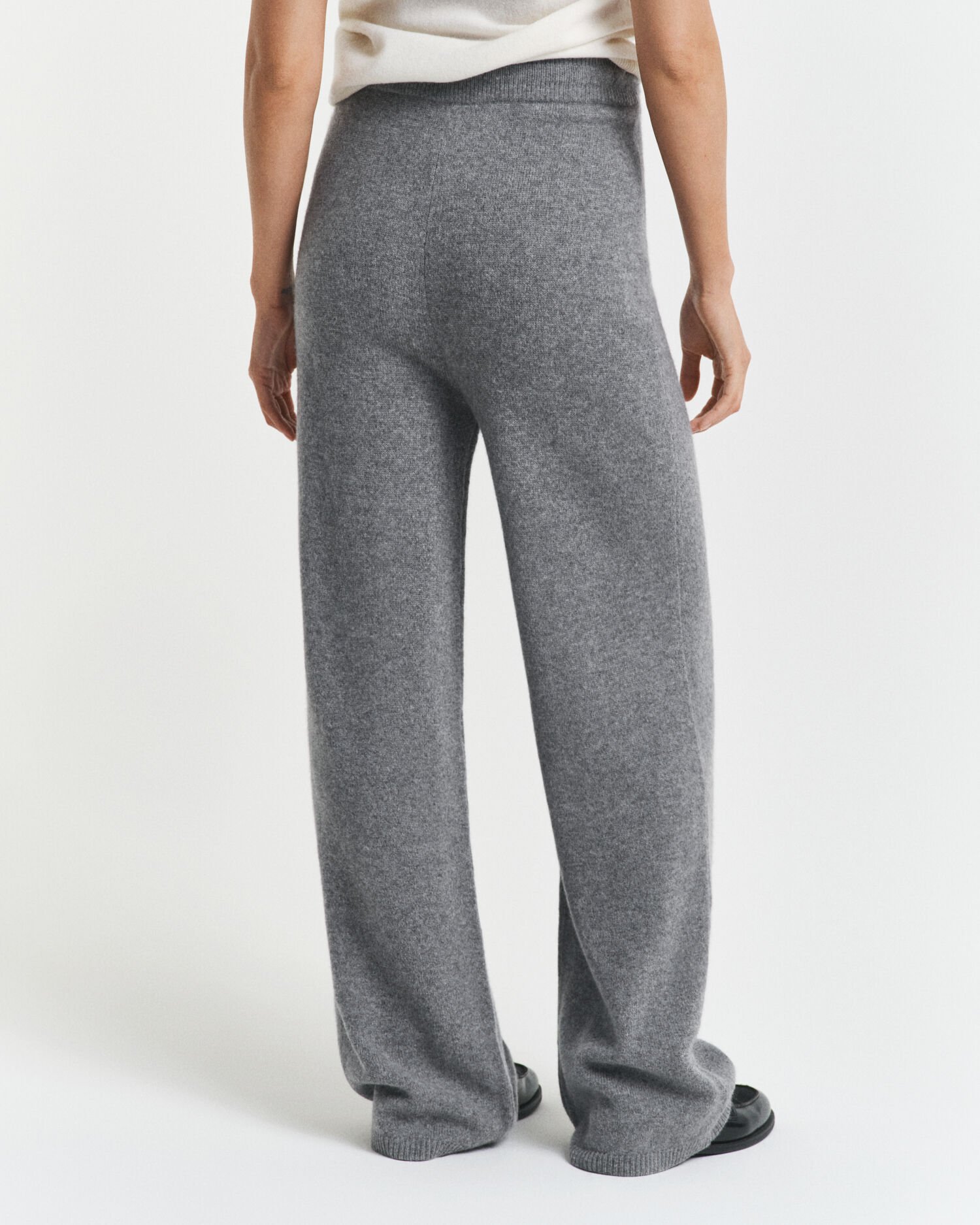 Calças em malha de lã