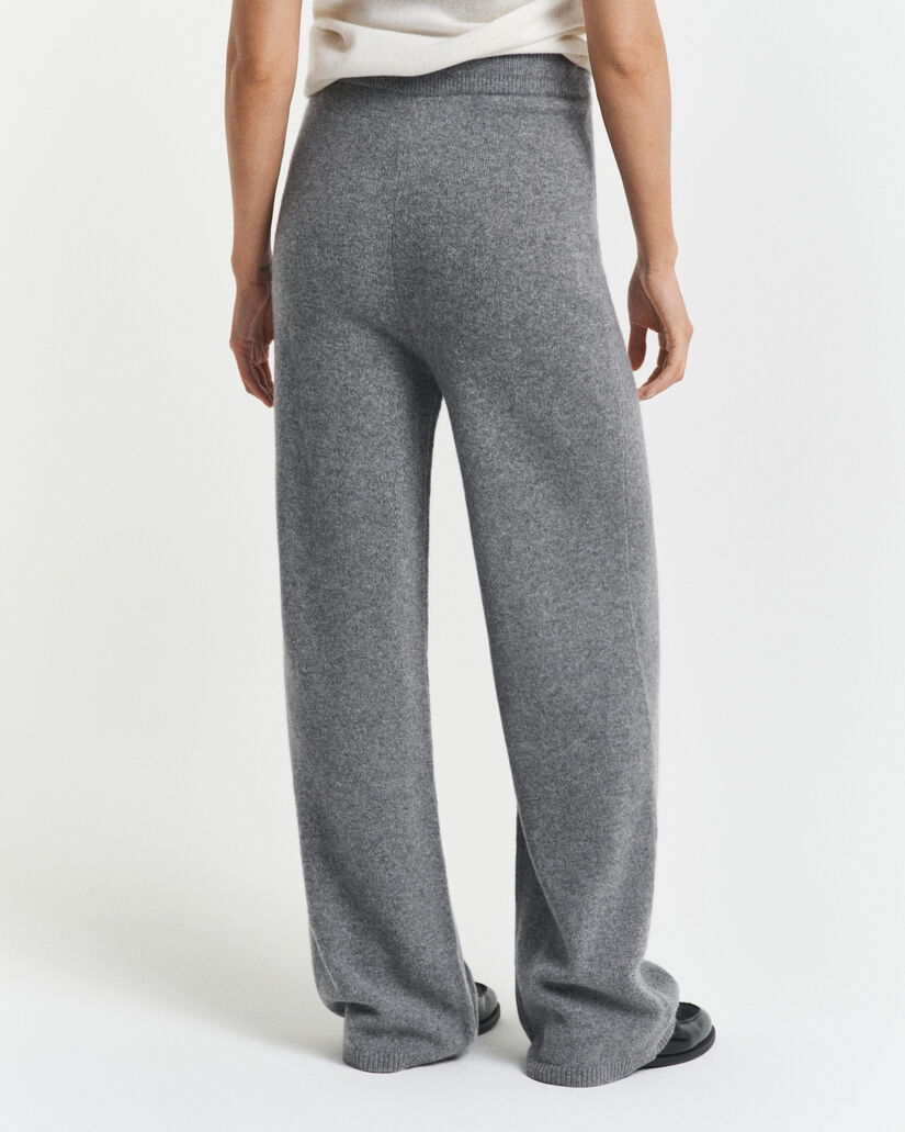 Calças em malha de lã