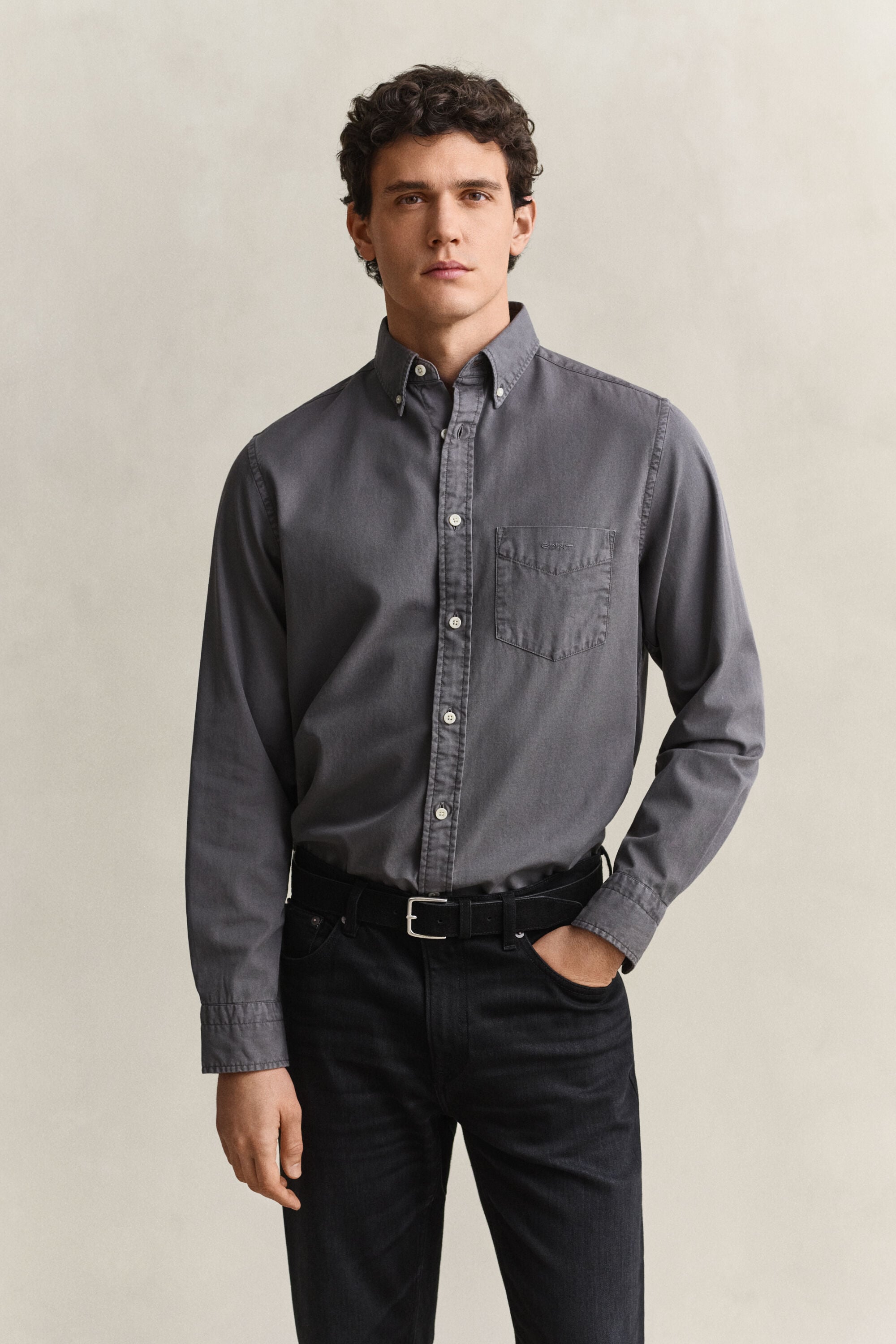 Camisa em sarja regular fit