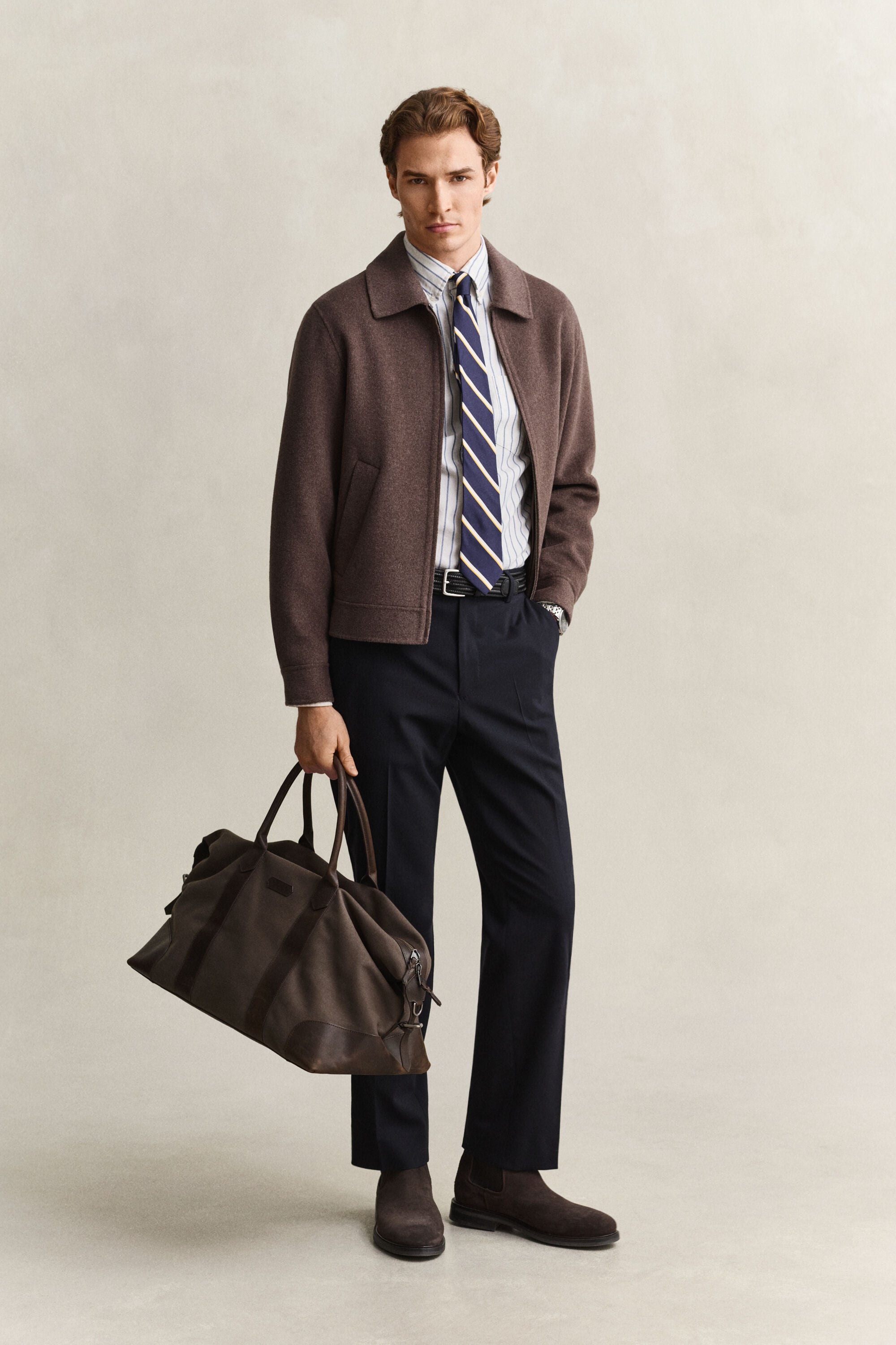Camisa Oxford às riscas Classic