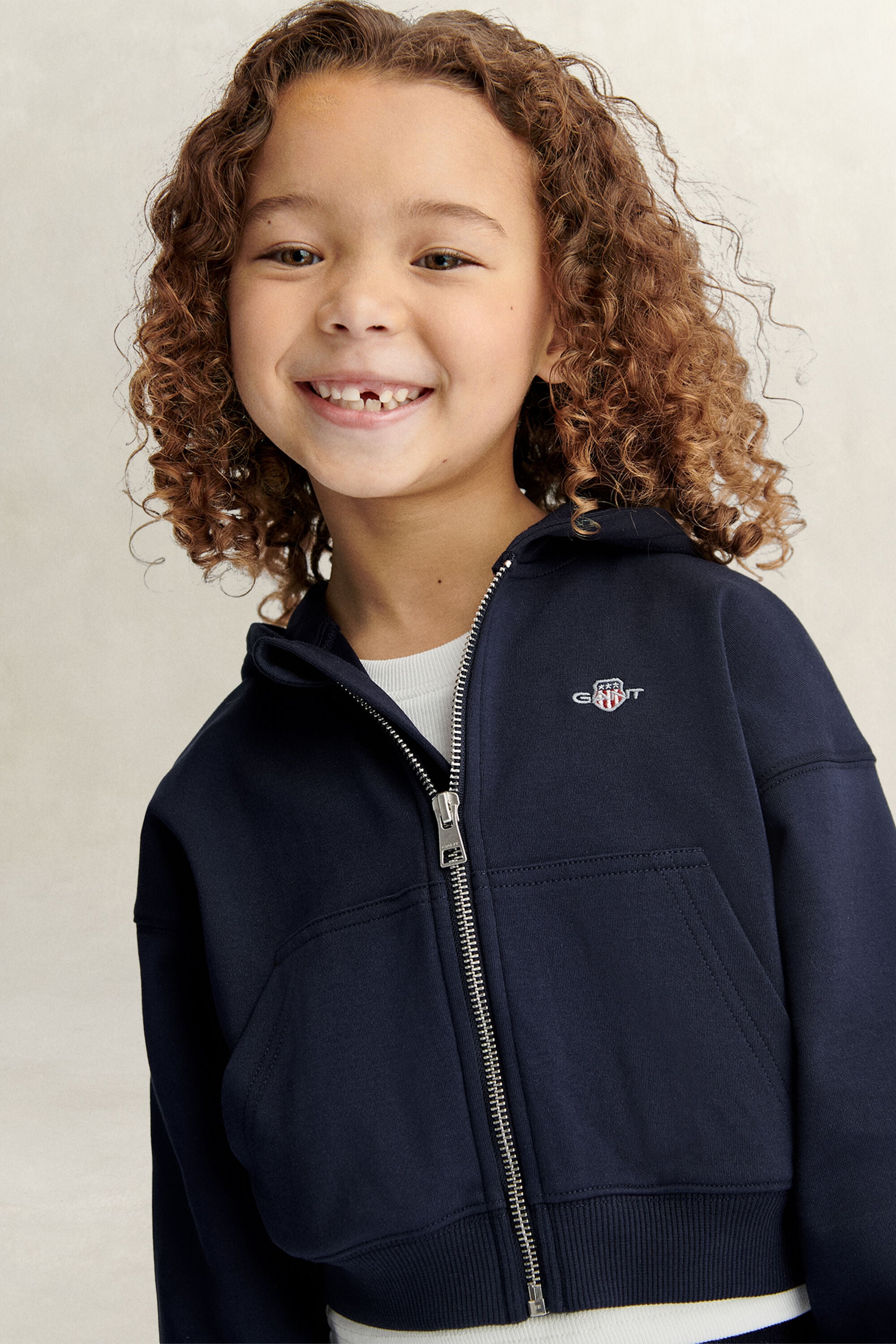 Sweatshirt com capuz e fecho curta Shield Girls