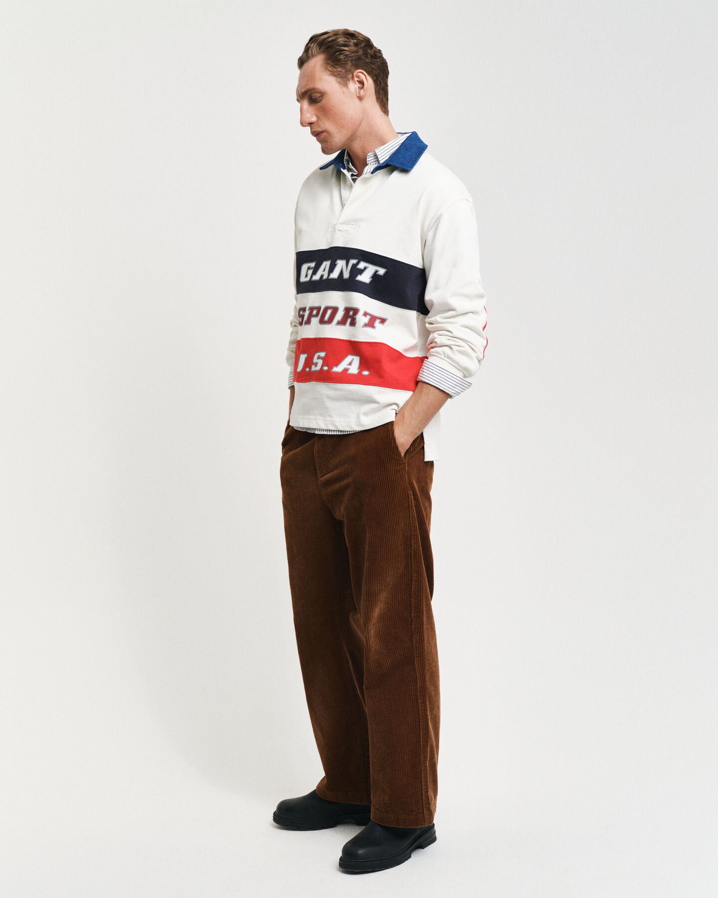 Heavy Rugger com colarinho em ganga