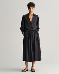 Saia Pull-On às riscas Seersucker