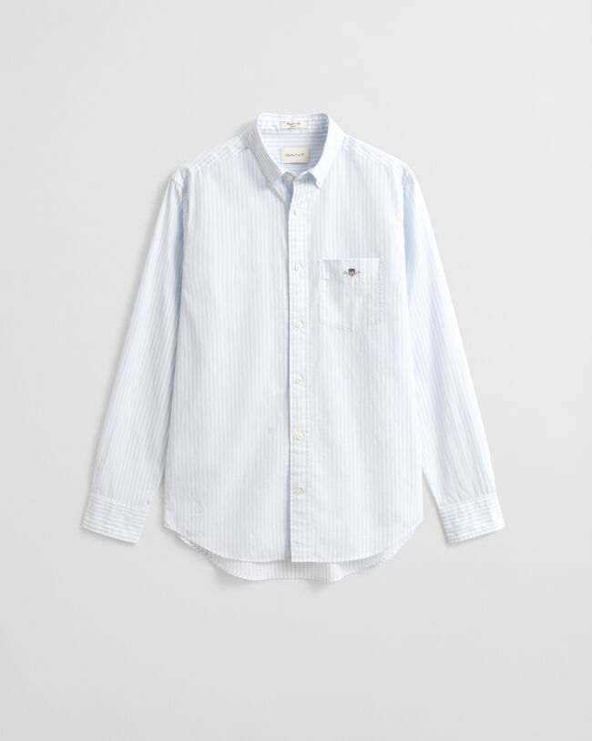 Camisa em popelina às riscas Classic regular fit