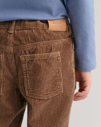 Calças de ganga em bombazina relaxed fit Kids