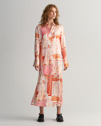 Camisa de seda com estampado Sailing relaxed fit