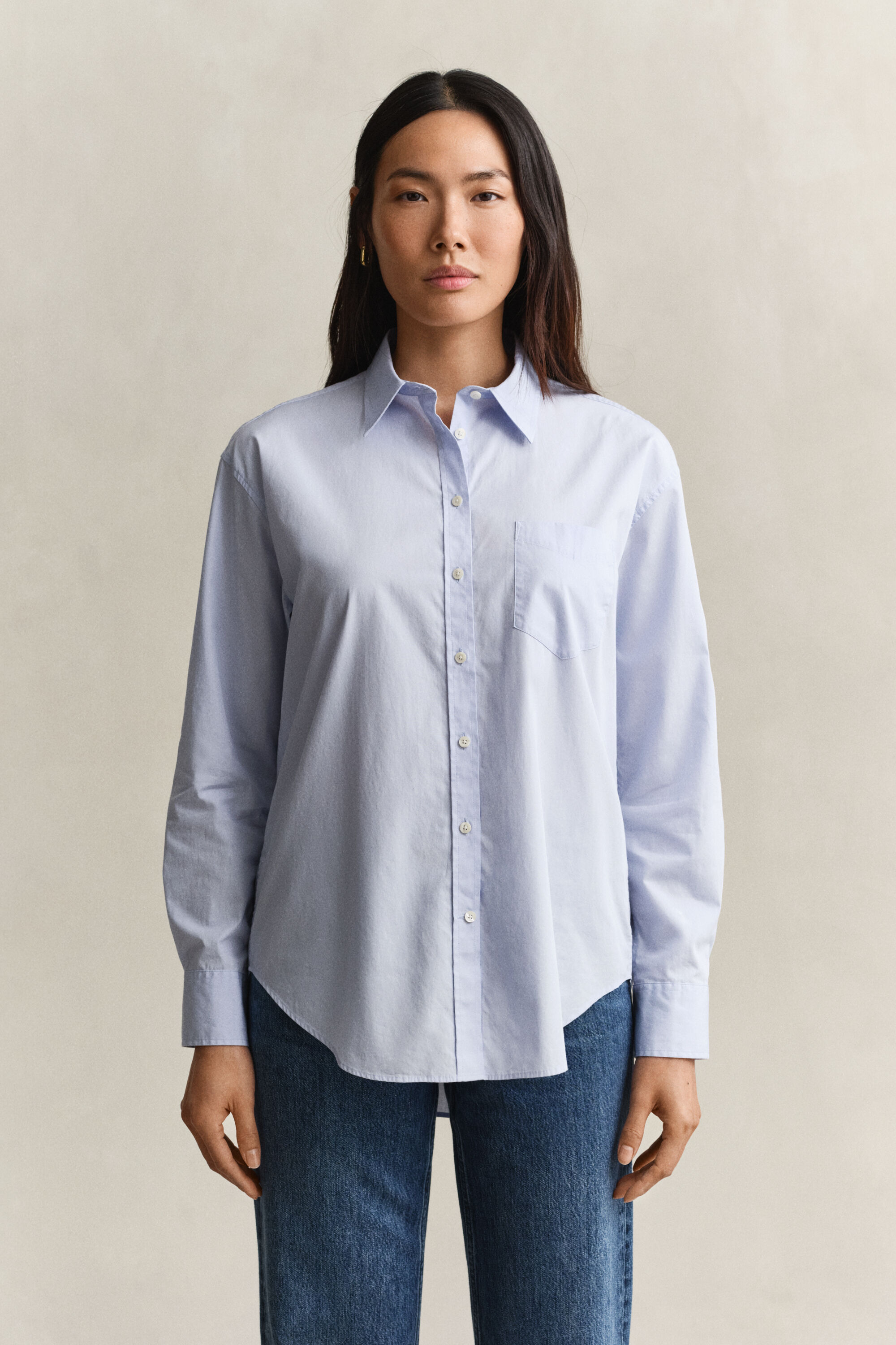 Camisa em popelina Classic relaxed fit