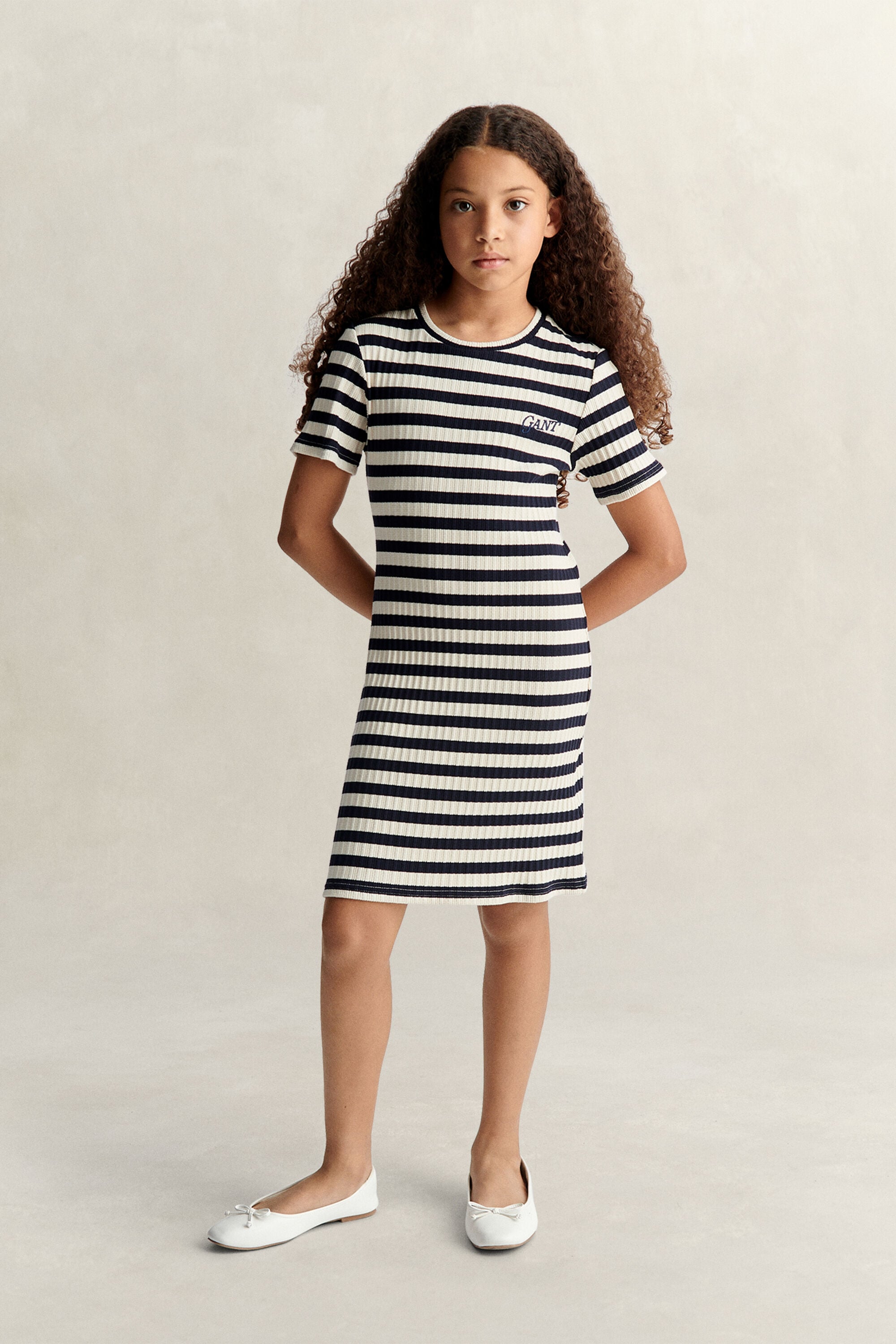 Vestido às riscas Teen Girls