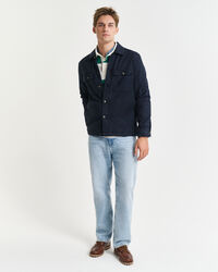 Sobrecamisa em linho e algodão regular fit