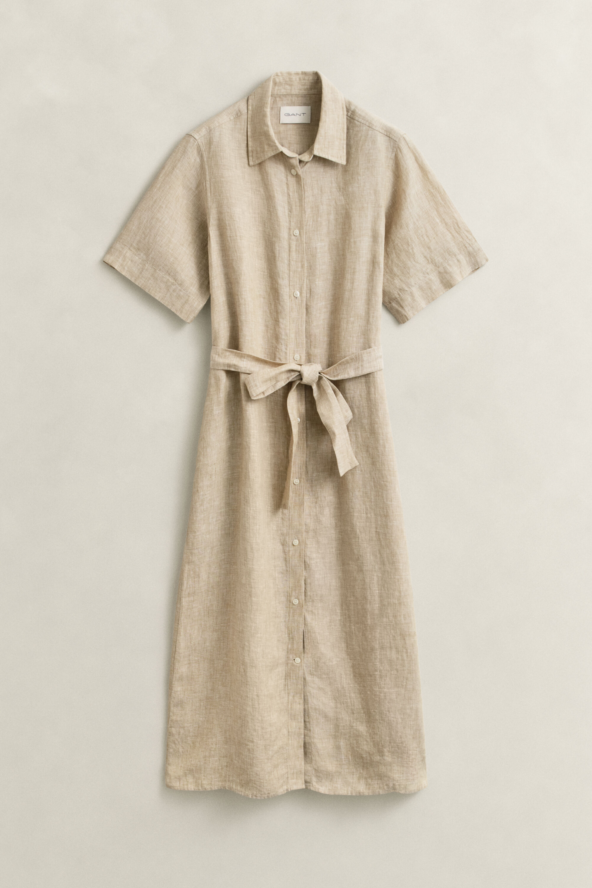 Vestido-camisa em linho