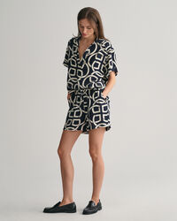 Cal&ccedil;&otilde;es pull-on com estampado Monogram relaxed fit