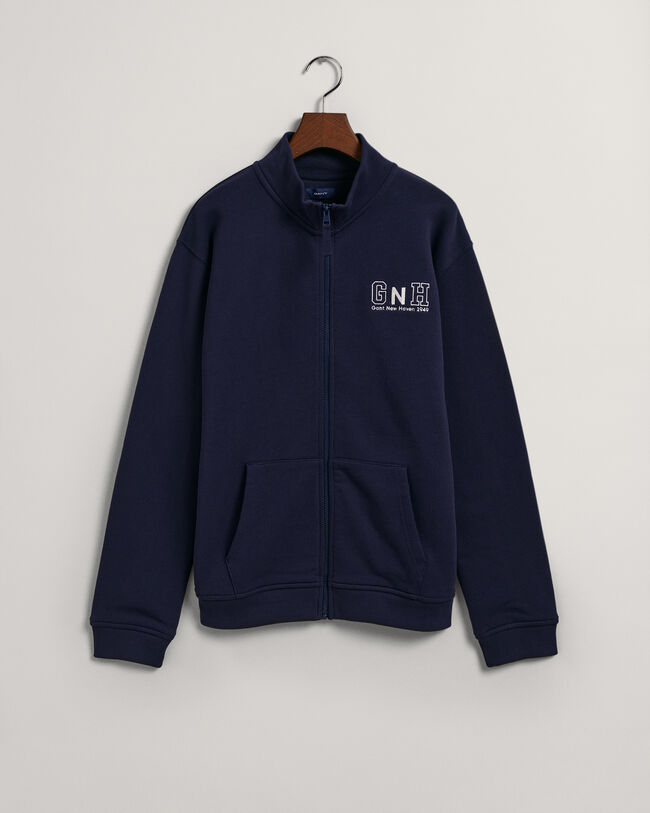 Sweatshirt com capuz e fecho de correr GANT New Haven Teens