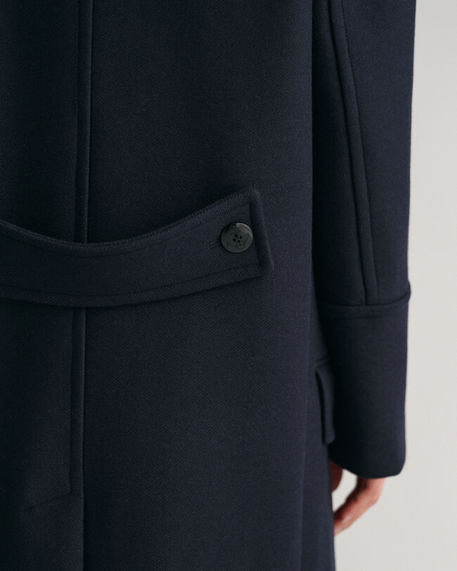 Casaco de marinheiro em mistura de lã