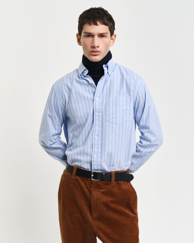 Camisa Oxford Archive &agrave;s riscas regular fit