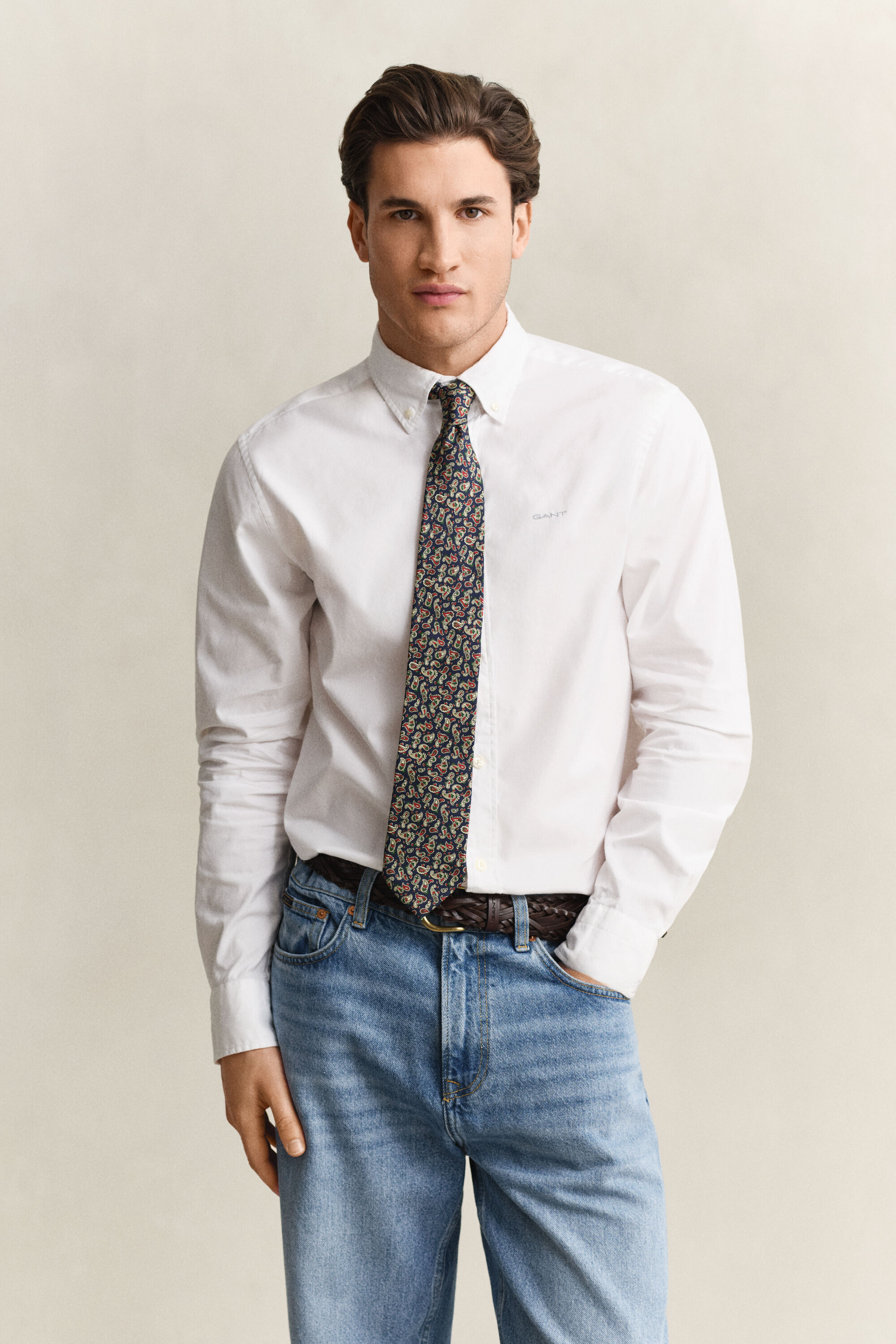 Camisa Oxford pinpoint