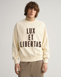 Sweatshirt com decote redondo Luxe