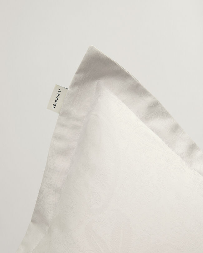 Fronha com padr&atilde;o paisley em jacquard