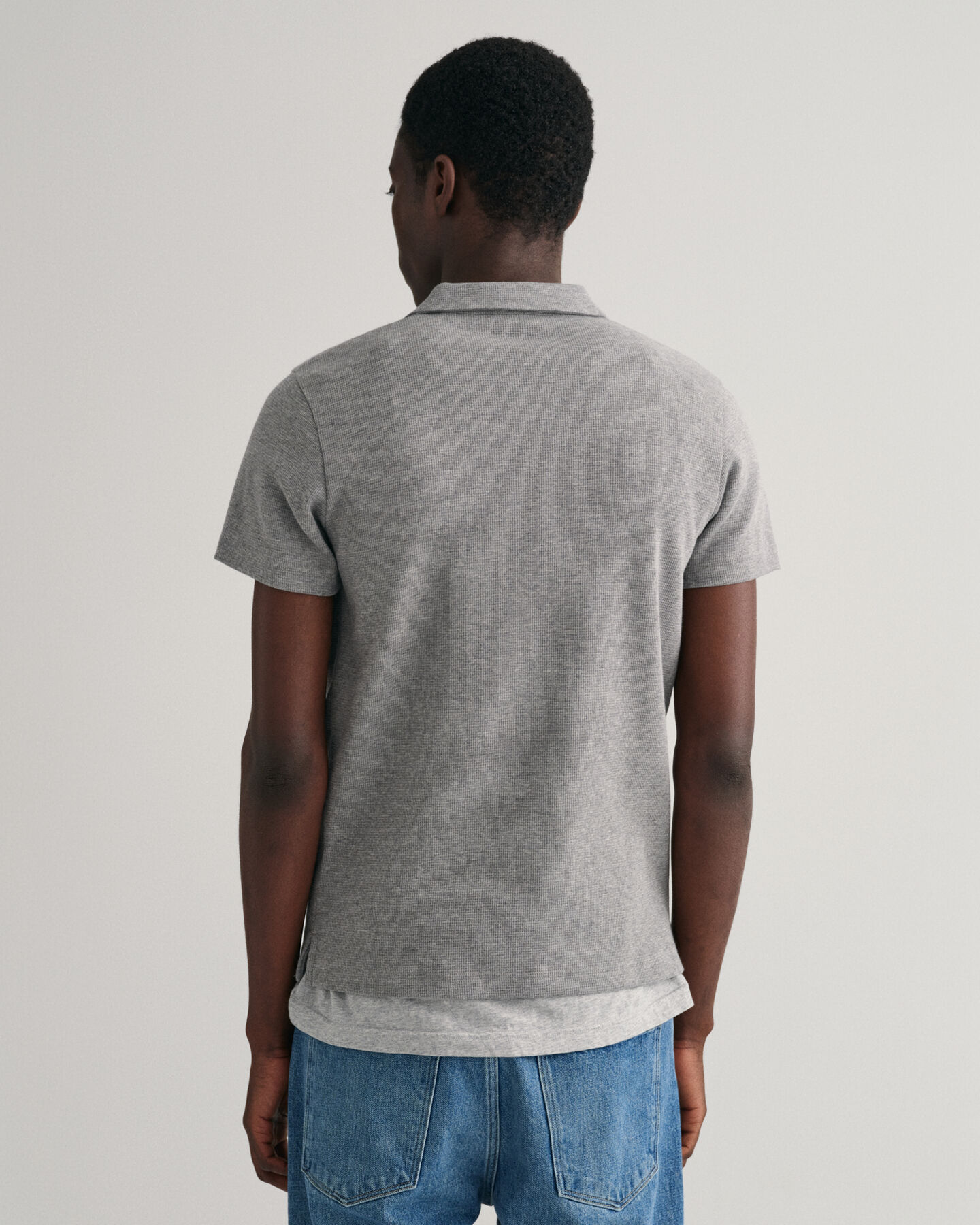 Polo em algod&atilde;o piqu&eacute; Waffle Texture