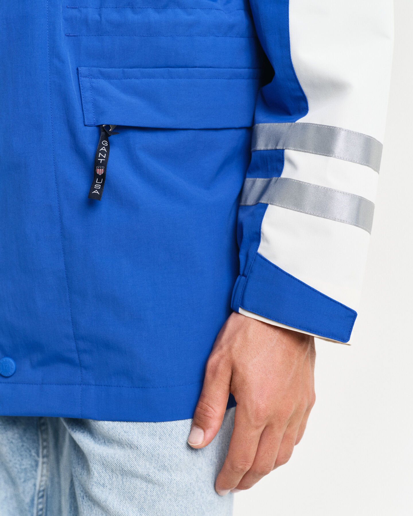 Casaco de marinheiro com comprimento médio