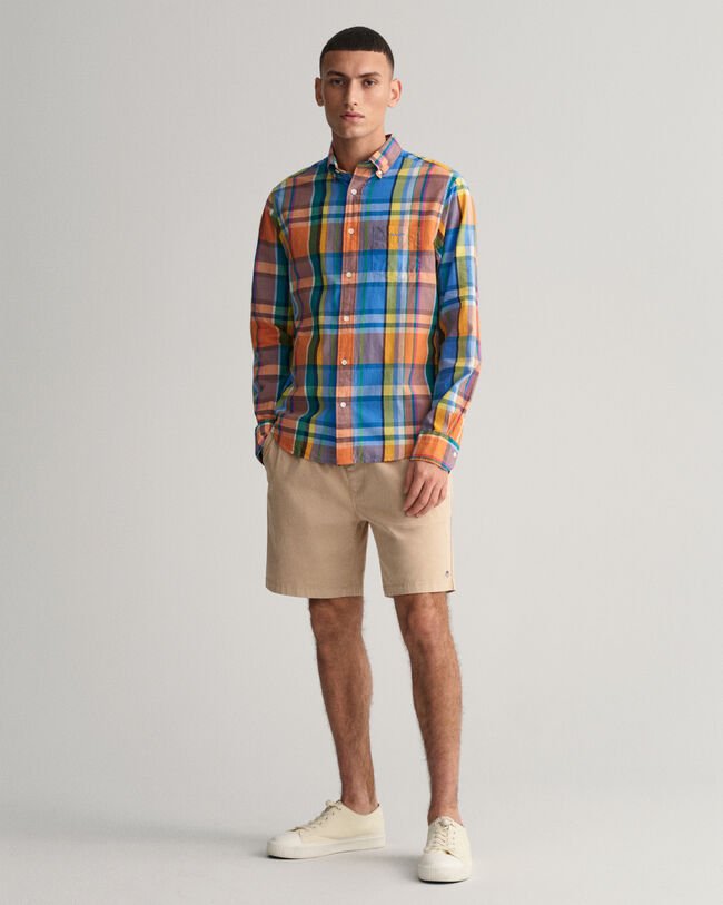 Camisa colorida Madras regular fit